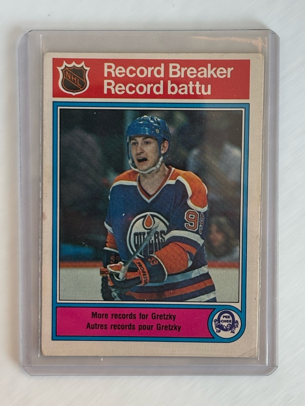 Wayne Gretzky 1982-83 O-Pee-Chee #1 Record Breaker Edmonton Oilers OPC